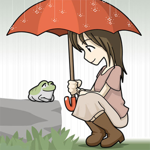 雨とカエル